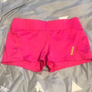 Rebook hot pink shorts